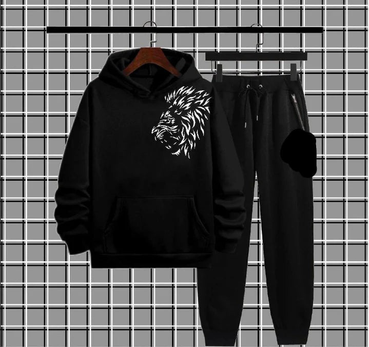 Men's 2 Pcs Fleece Graphic Sublimation Hoodie Track Suit